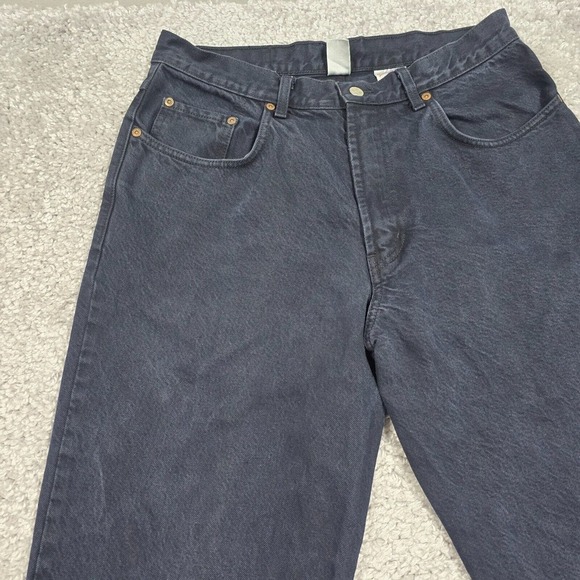 Lucky Brand Mens Black Dungarees 34 (Fits 31x33) Relaxed Tapered USA Vintage Fit - Picture 3 of 13